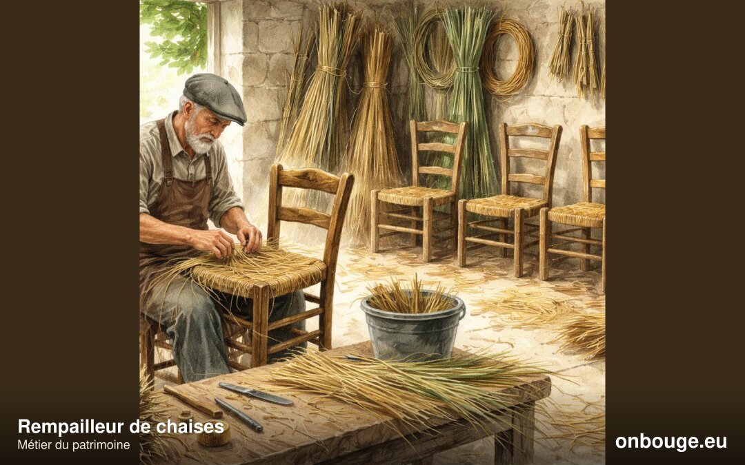 Rempailleur de chaises — aquarelle Onbouge