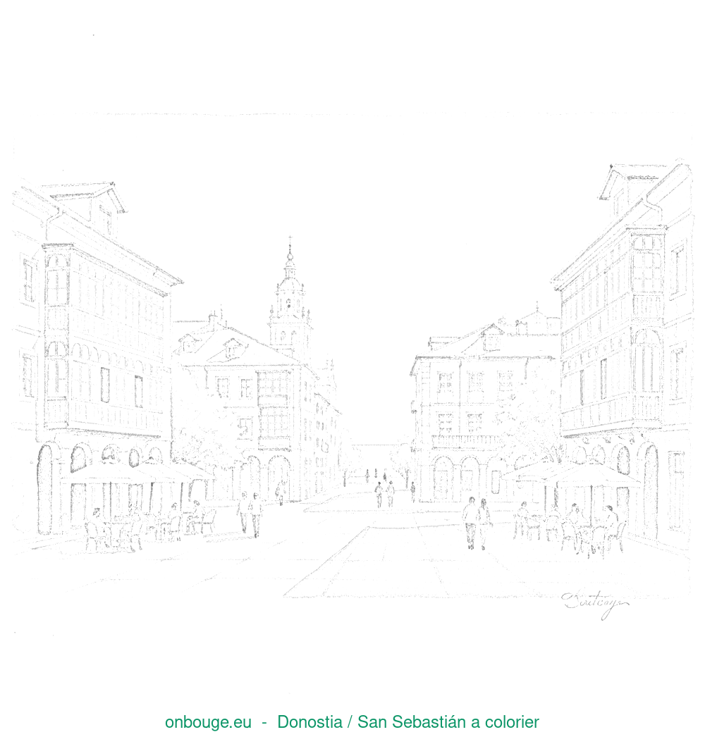 Coloriage de Donostia / San Sebastián