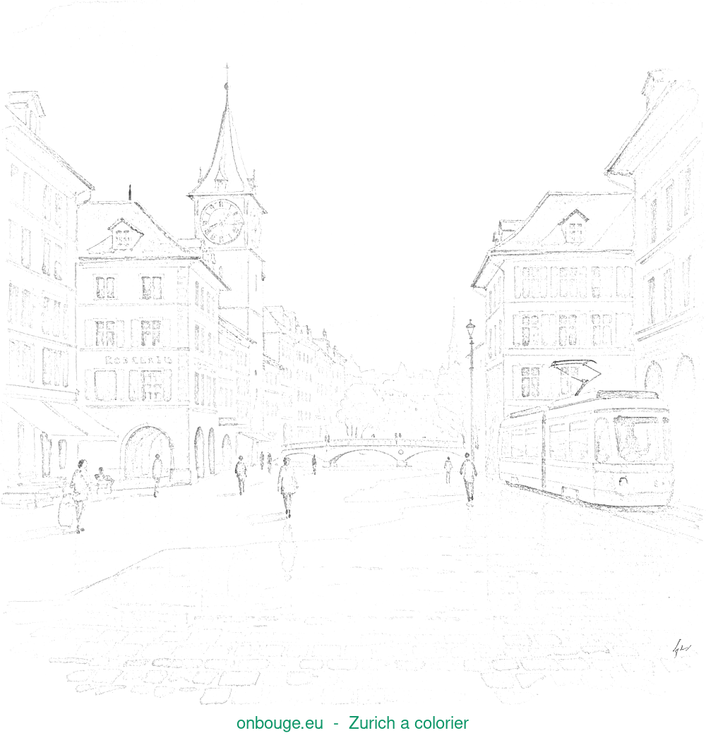 Coloriage de Zurich