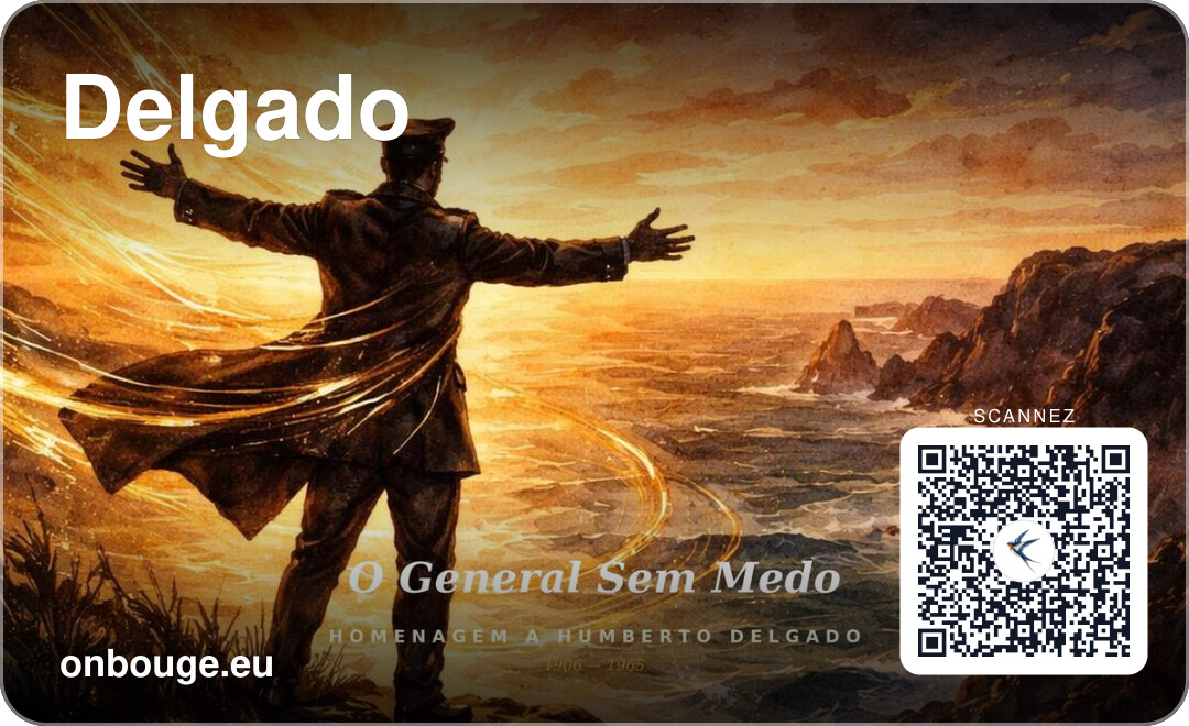 O General Sem Medo — carte OnBouge avec QR code