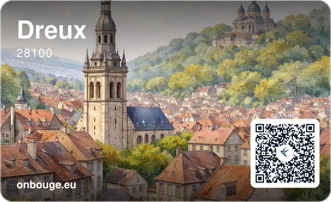 Dreux — carte OnBouge avec QR code