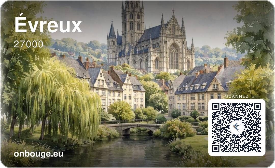 Évreux — carte OnBouge avec QR code