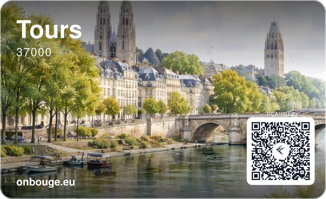 Tours — carte OnBouge avec QR code
