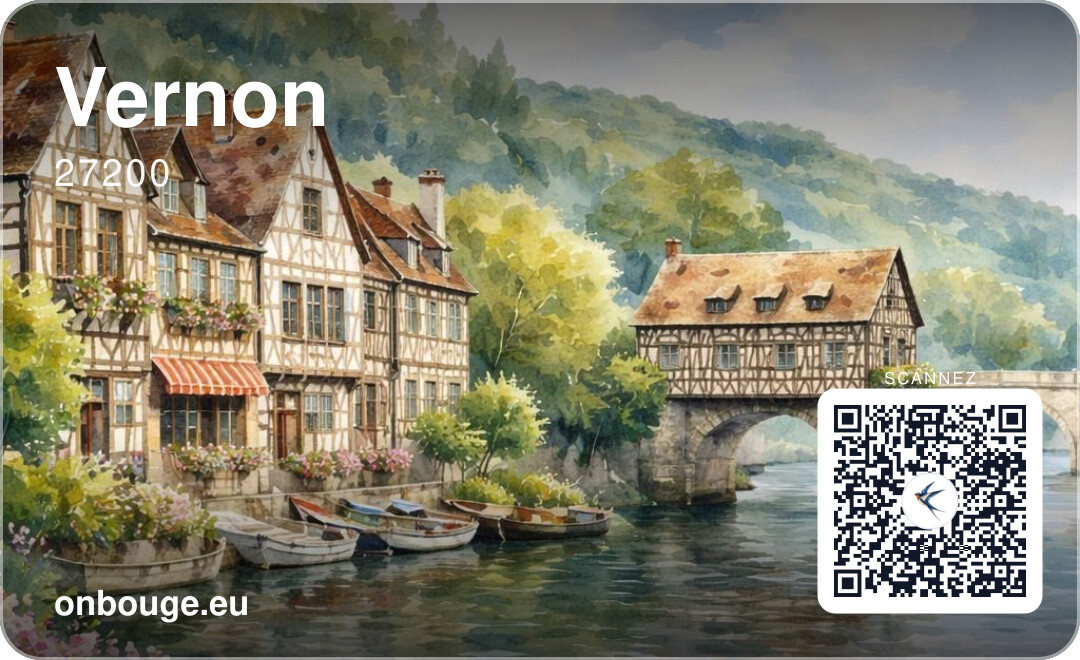 Vernon — carte OnBouge avec QR code