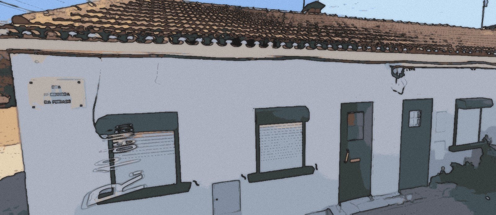 La maison du n°38 — Tomar (quartier 25 de Abril, ex-Bairro Salazar), où je suis né.