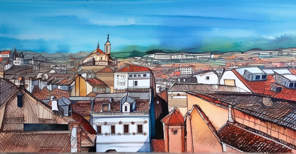 Olivenza (frontière) — aquarelle