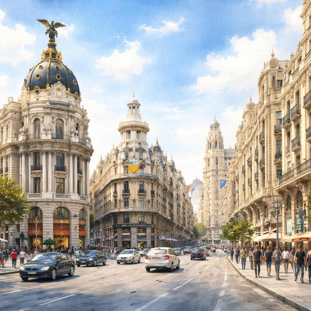 Madrid — aquarelle OnBouge